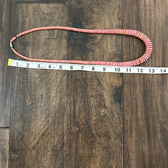 Dyed Wood Disc Bead Long Necklace - Picture 16 of 16